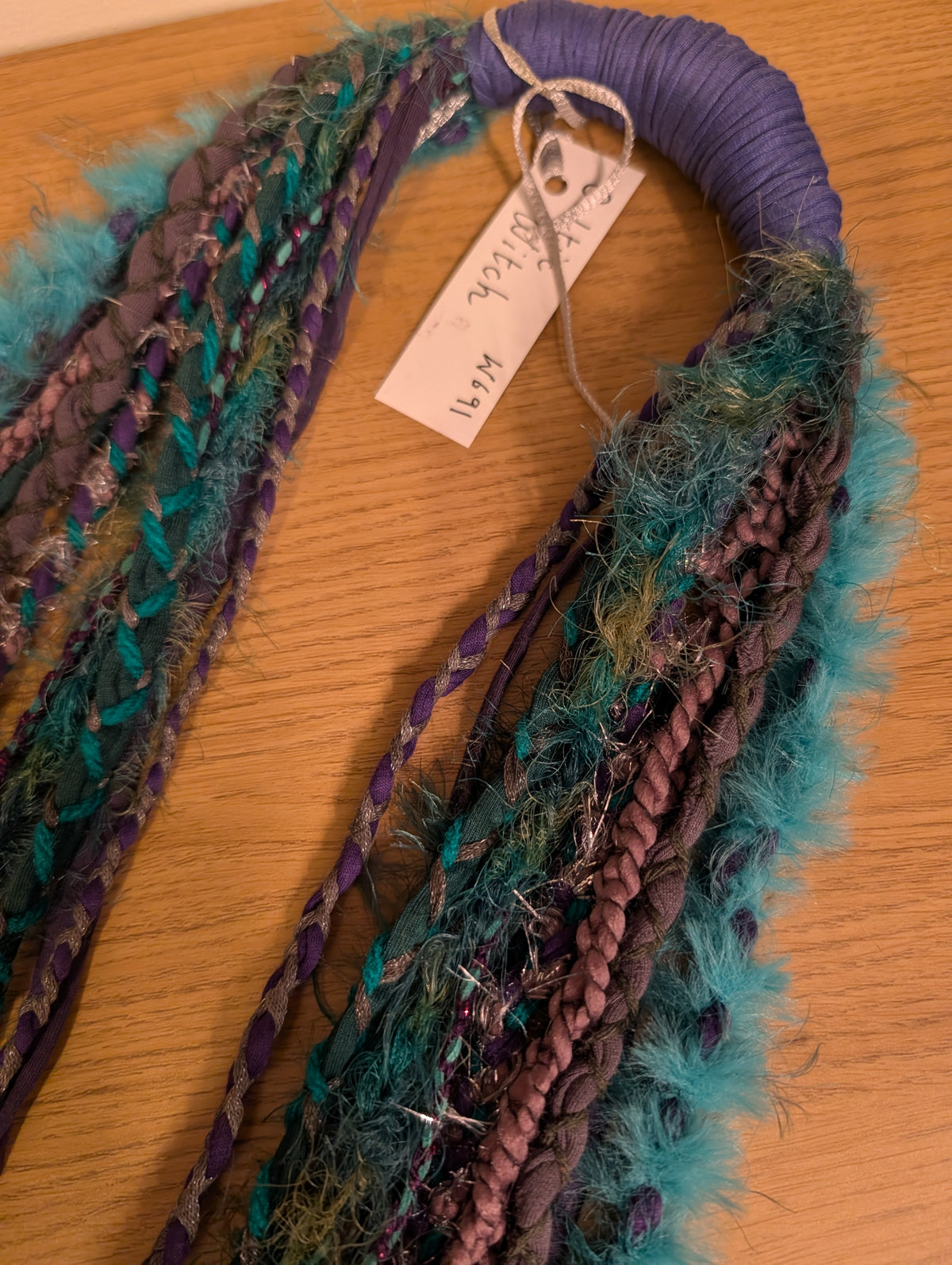 Celtic Witch Handcrafted Upcycled Infinity Scarf Layered Bohemian Style Unique gift