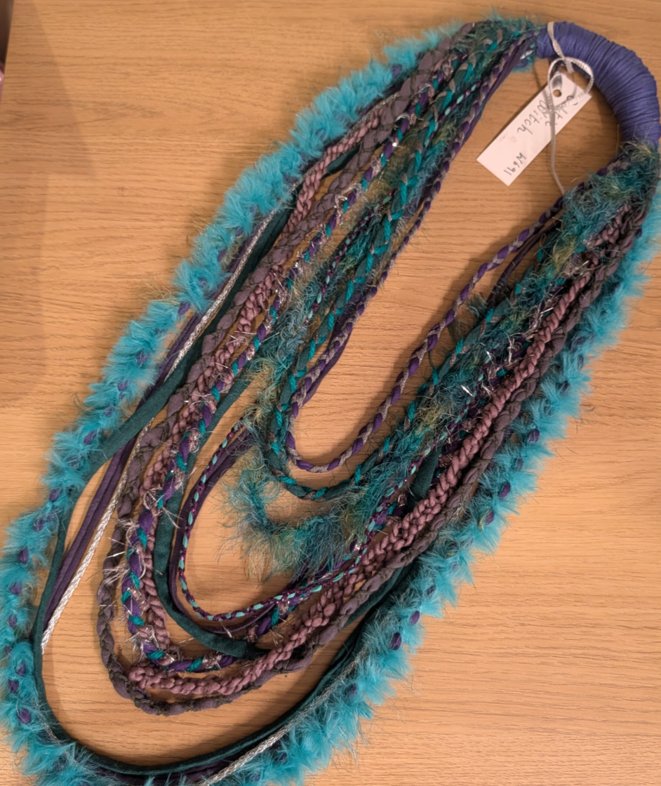 Celtic Witch Handcrafted Upcycled Infinity Scarf Layered Bohemian Style Unique gift