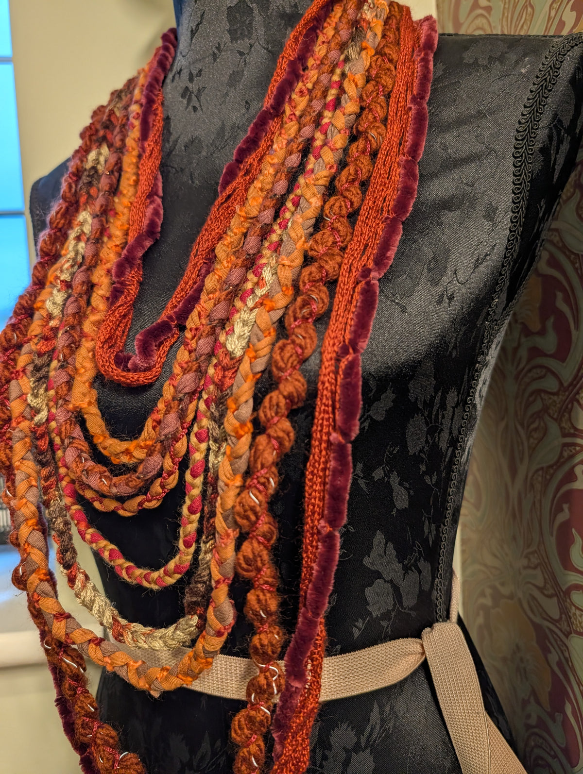 Pyre Witch, A beautiful handmade necklace with witchy layers, created using sustainably sourced materials, unique gift