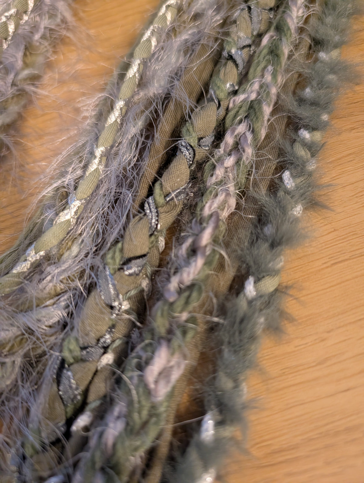 Moonlit Sage, Stunning fabric Necklace, Unique, Hedge Witch, Pagan, Boho style, Made using Sustainably sourced Materials
