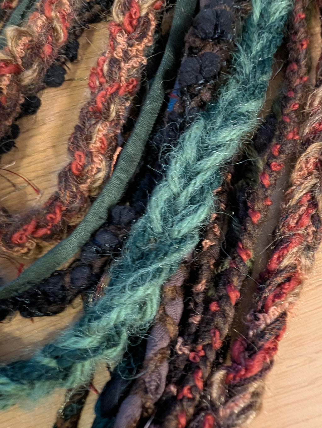 Mother Shipton, Witch Inspired Fabric Necklace, Bohemian Style layers, Weave and Crochet, Great gift