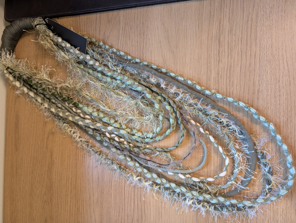 NEW Whispering Pine, A Beautiful Upcycled, Handcrafted Bohemian Fabric Necklace, Forestcore, Fairycore, Unique Gift