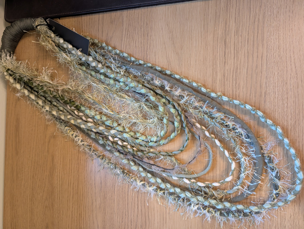 NEW Whispering Pine, A Beautiful Upcycled, Handcrafted Bohemian Fabric Necklace, Forestcore, Fairycore, Unique Gift