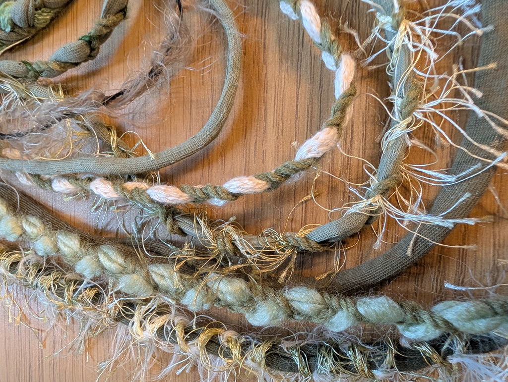 NEW Whispering Pine, A Beautiful Upcycled, Handcrafted Bohemian Fabric Necklace, Forestcore, Fairycore, Unique Gift