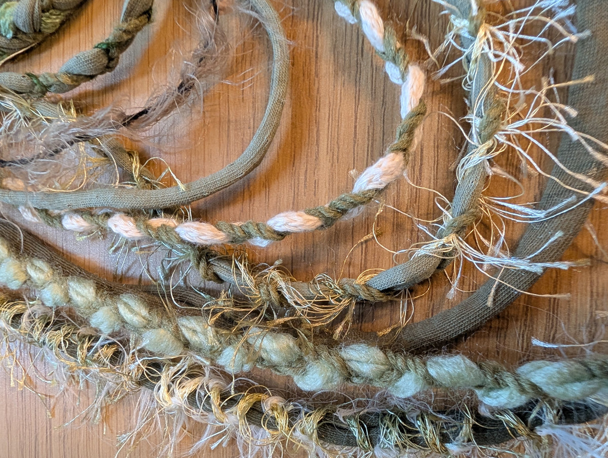 NEW Whispering Pine, A Beautiful Upcycled, Handcrafted Bohemian Fabric Necklace, Forestcore, Fairycore, Unique Gift