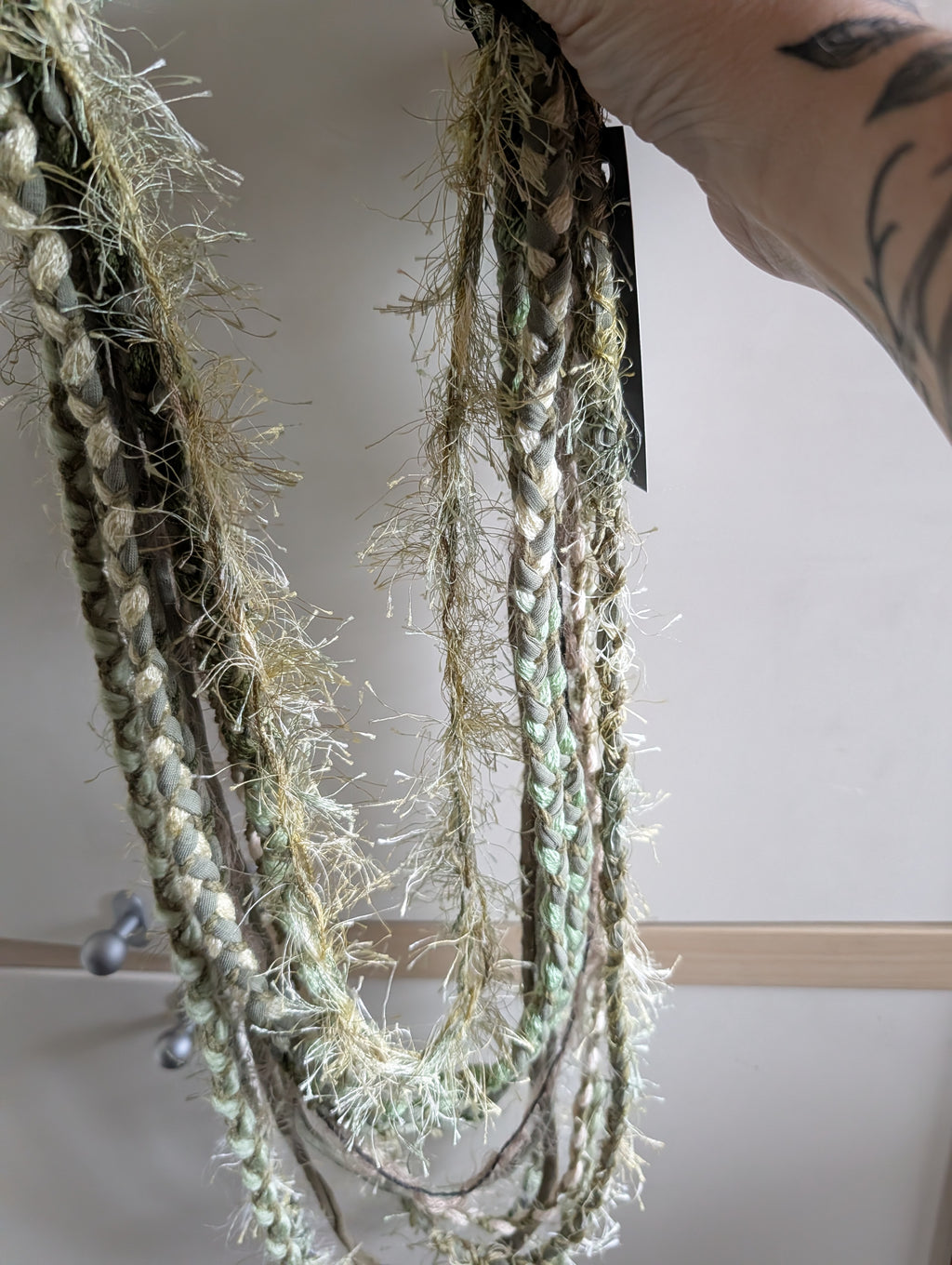 NEW Whispering Pine, A Beautiful Upcycled, Handcrafted Bohemian Fabric Necklace, Forestcore, Fairycore, Unique Gift