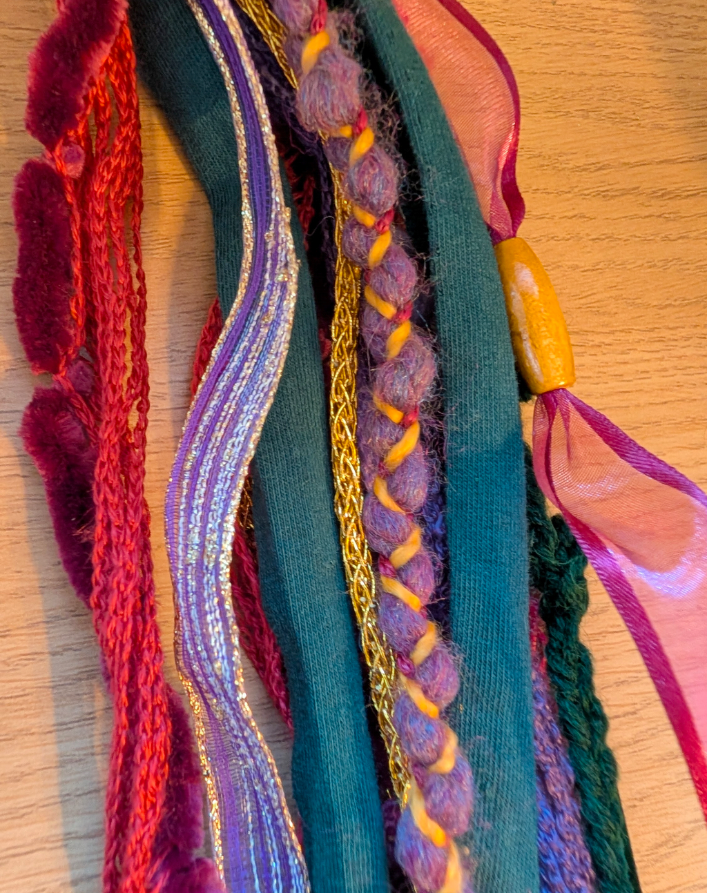 Folk Witch, Handmade Fabric Necklace