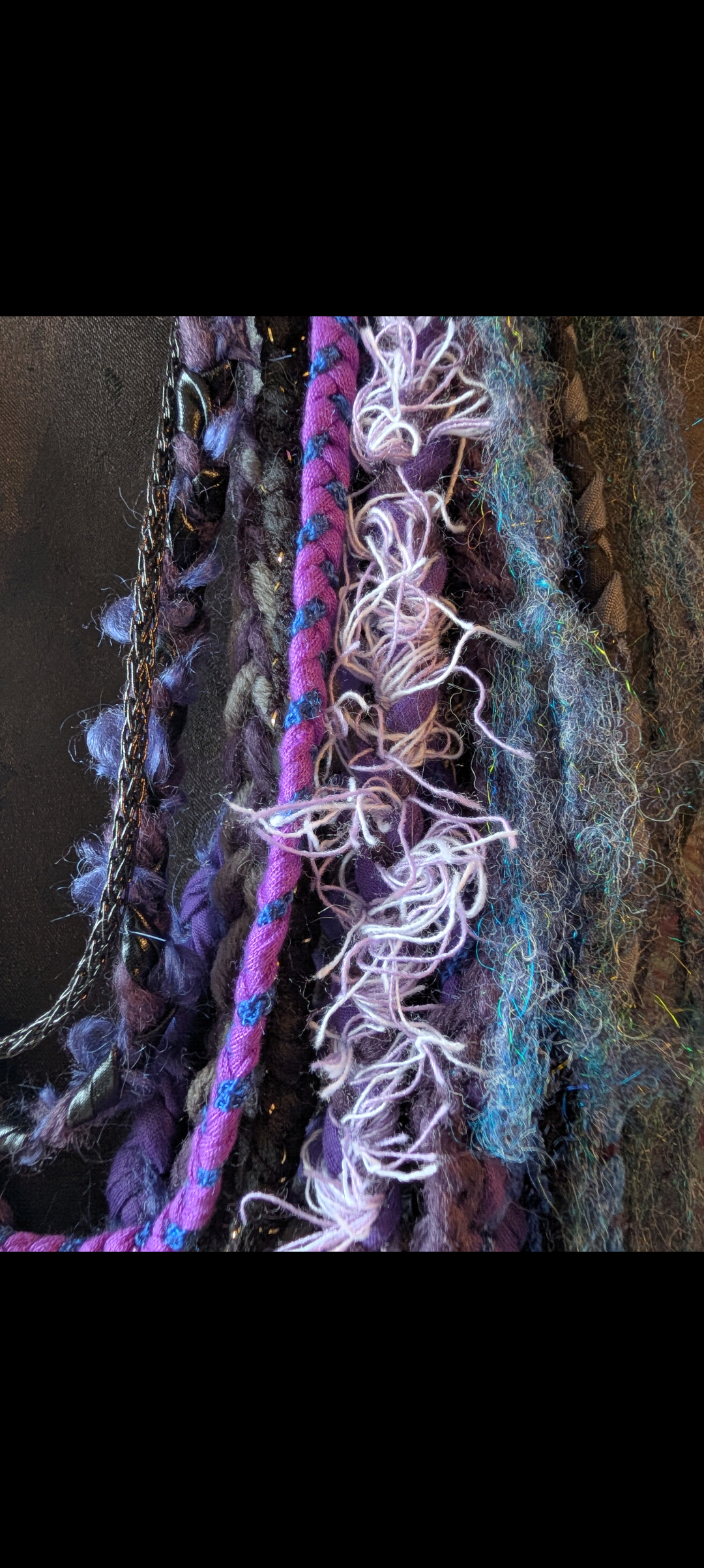 Tempest Witch, Beautiful Fabric Necklace, Handmade  & Upcycled
