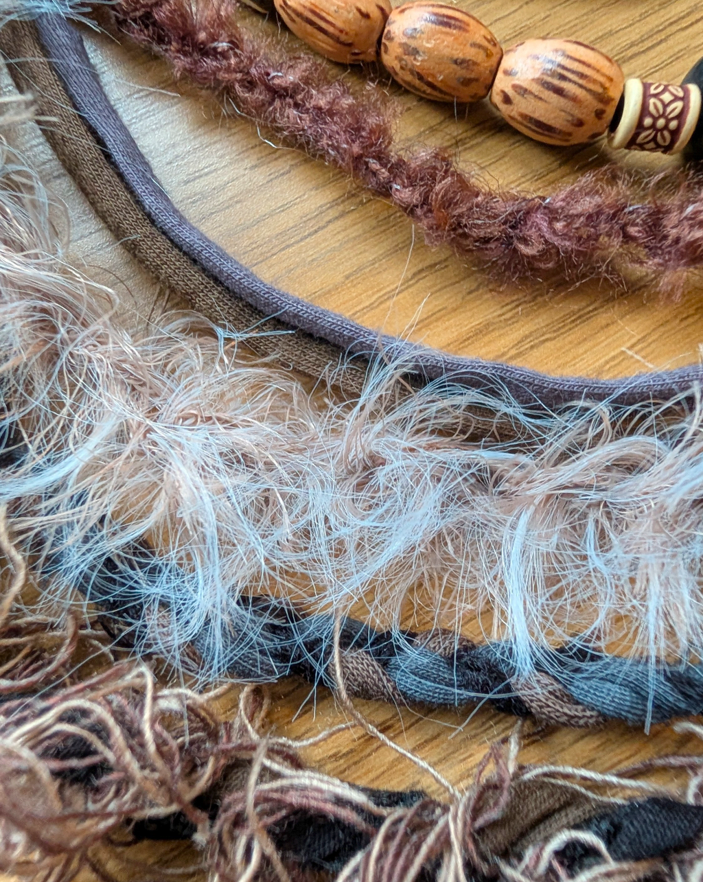 Shamanic, Handmade Statement Fabric Necklace/Infinity Scarf