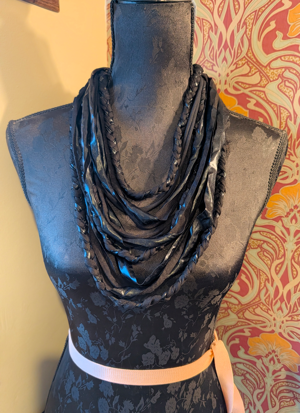Lucretia, Handmade & Upcycled Gothic Style Infinity Scarf