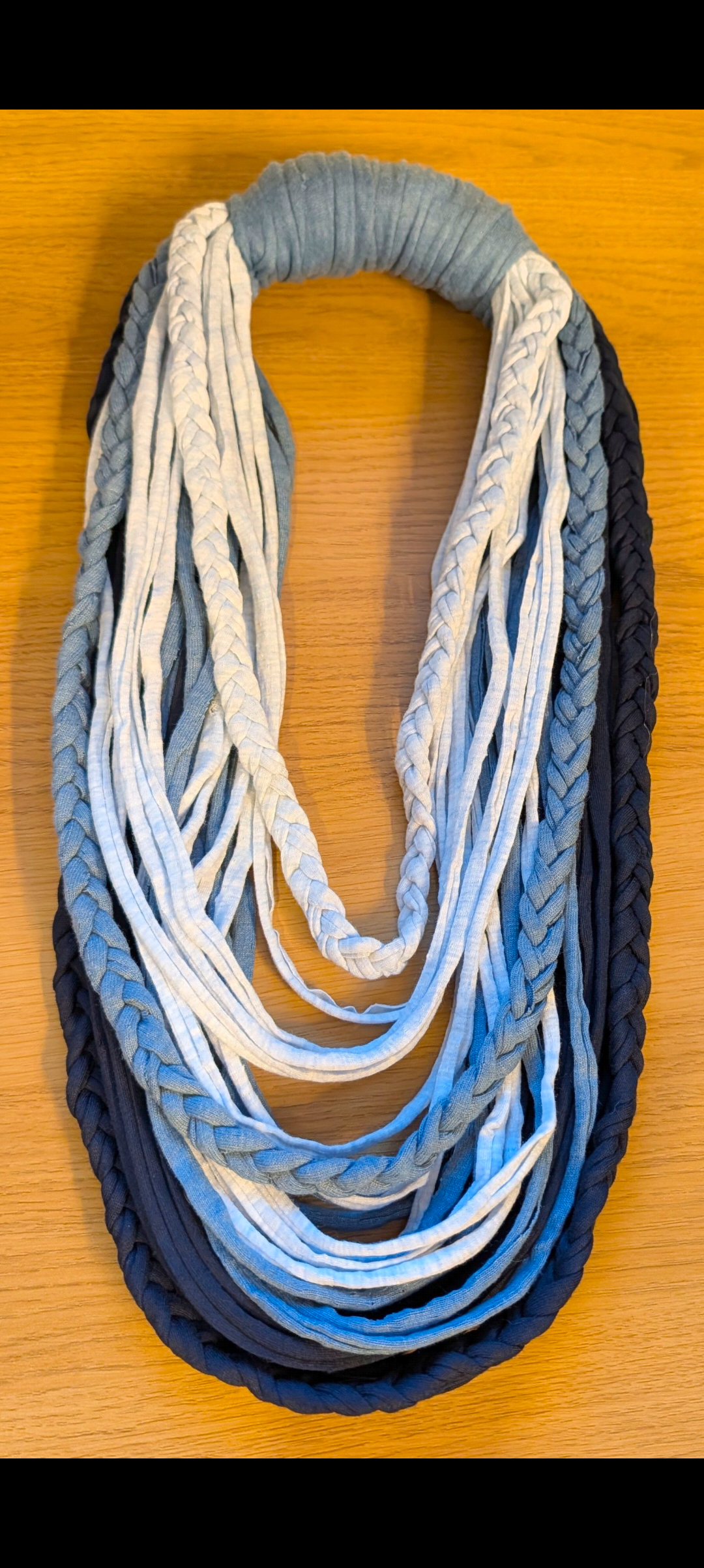Blue Ombre Handmade Infinity Scarf