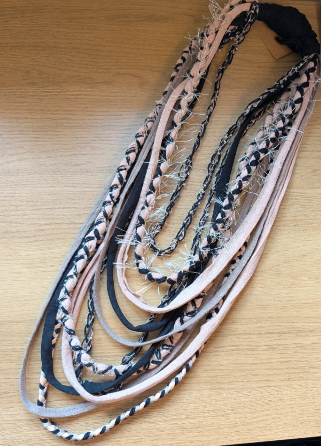 Serpentine, Handmade Witchy Boho Style Fabric Necklace