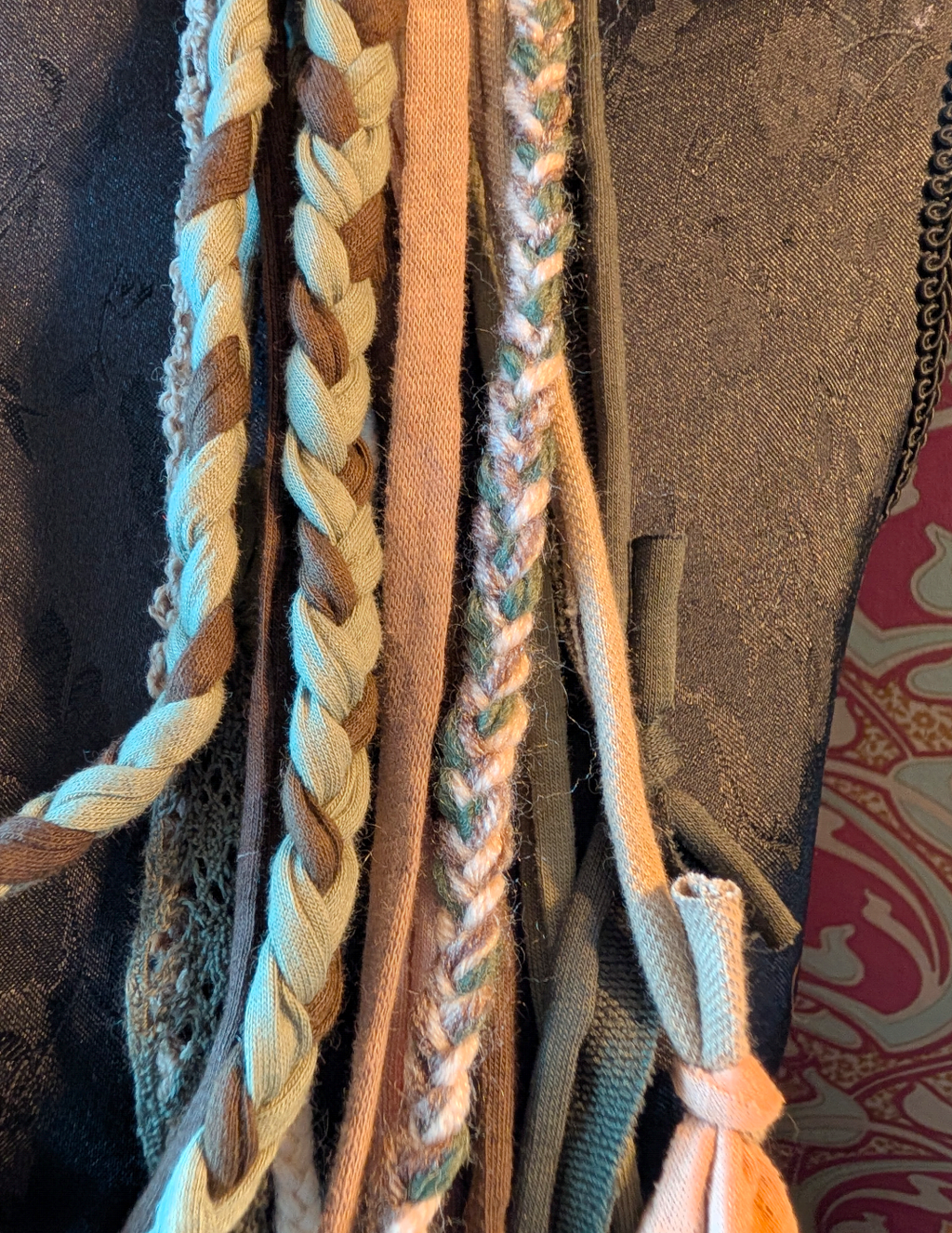 Hazel, Boho Grunge Style Fabric Necklace made from sustainably sourced materials