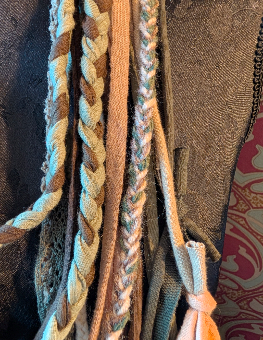 Hazel, Boho Grunge Style Fabric Necklace made from sustainably sourced materials