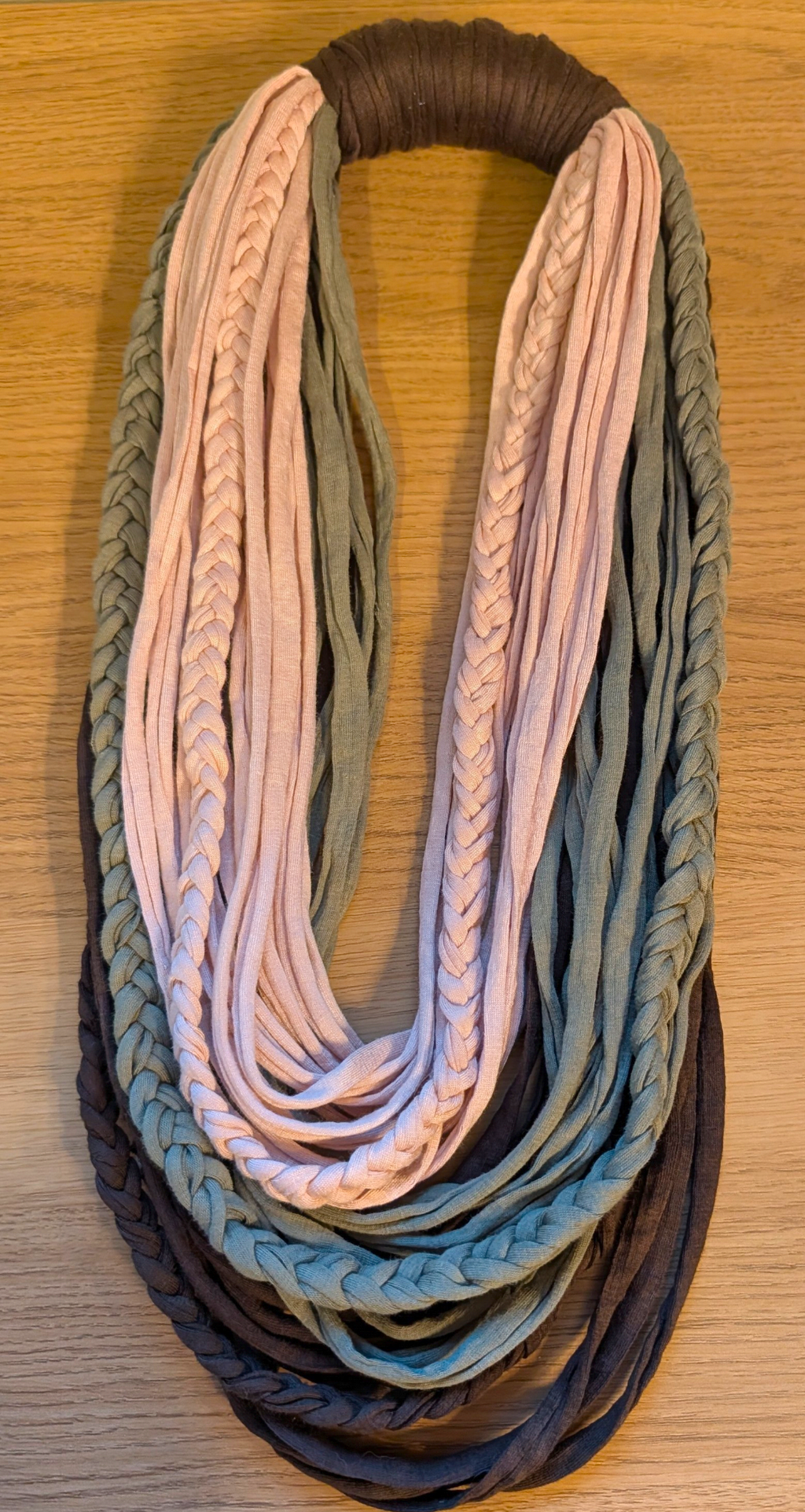 Forest Shades Handmade Infinity Scarf