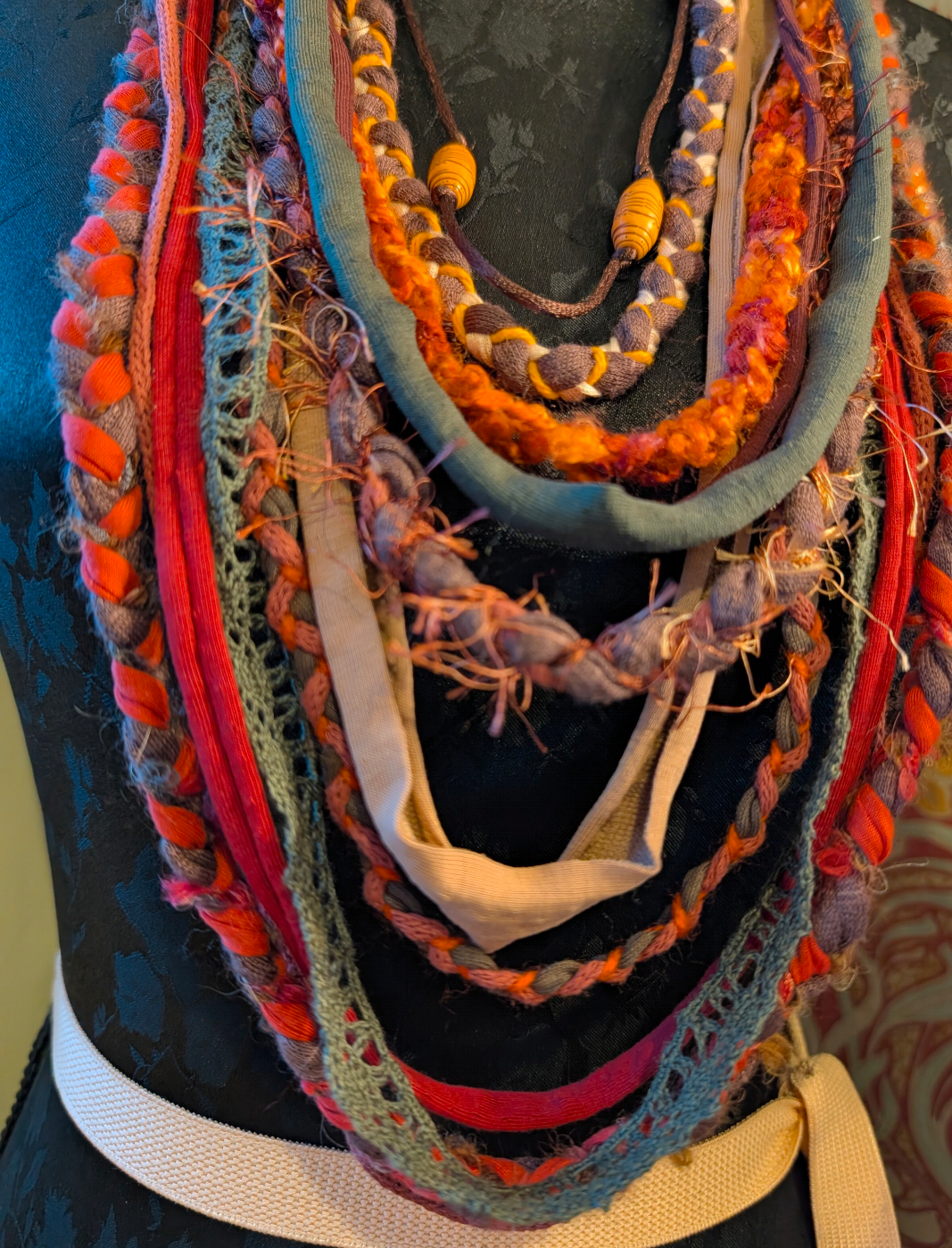 Forest Jewels, Indie/Boho Style Handcrafted Infinity Scarf