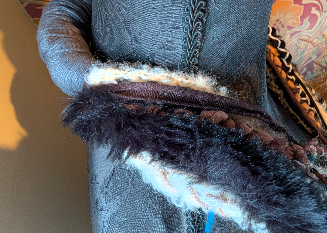 Viking Warrior, Unique Handmade Fabric Necklace/Scarf, Statement Piece