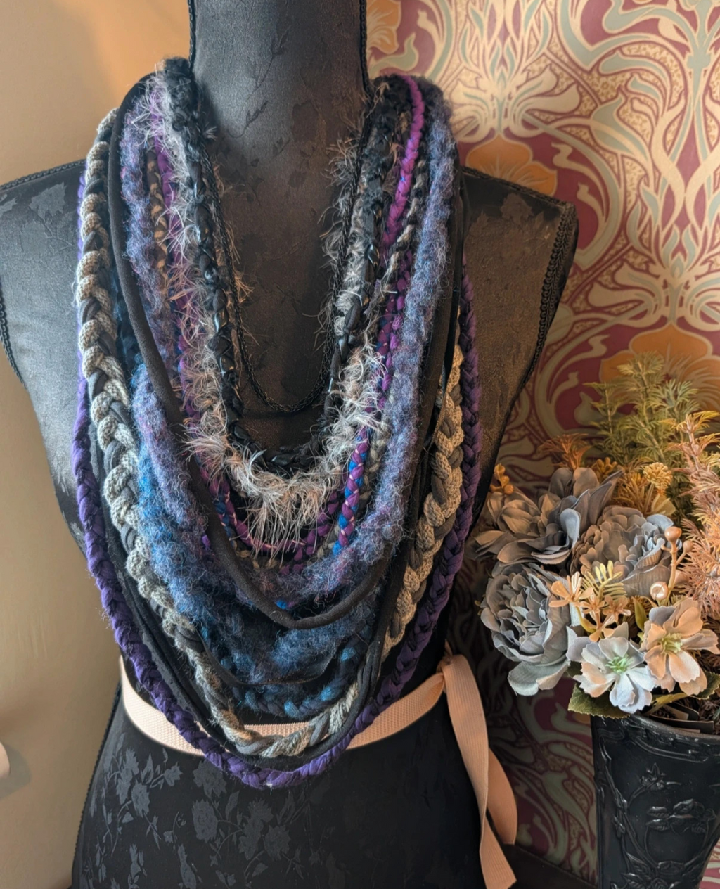 Tempest Witch Boho Witchy Style Fabric Necklace