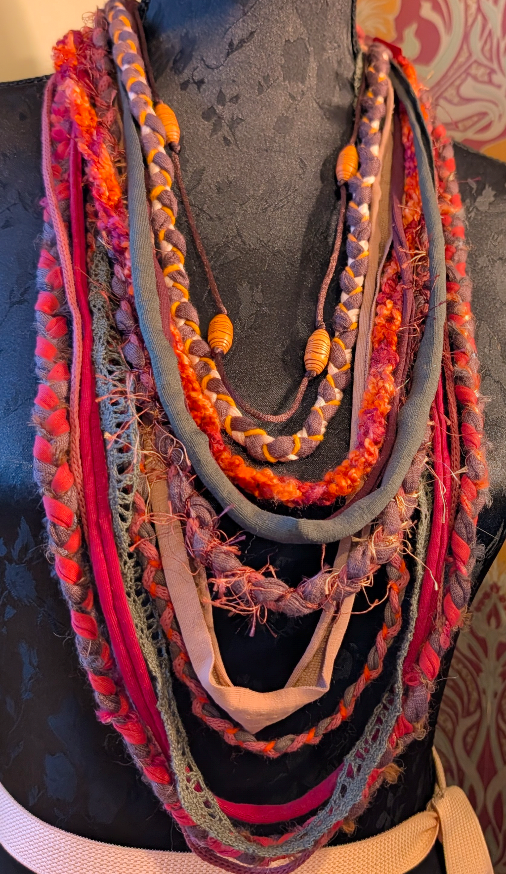 Forest Jewels, Indie/Boho Style Handcrafted Infinity Scarf