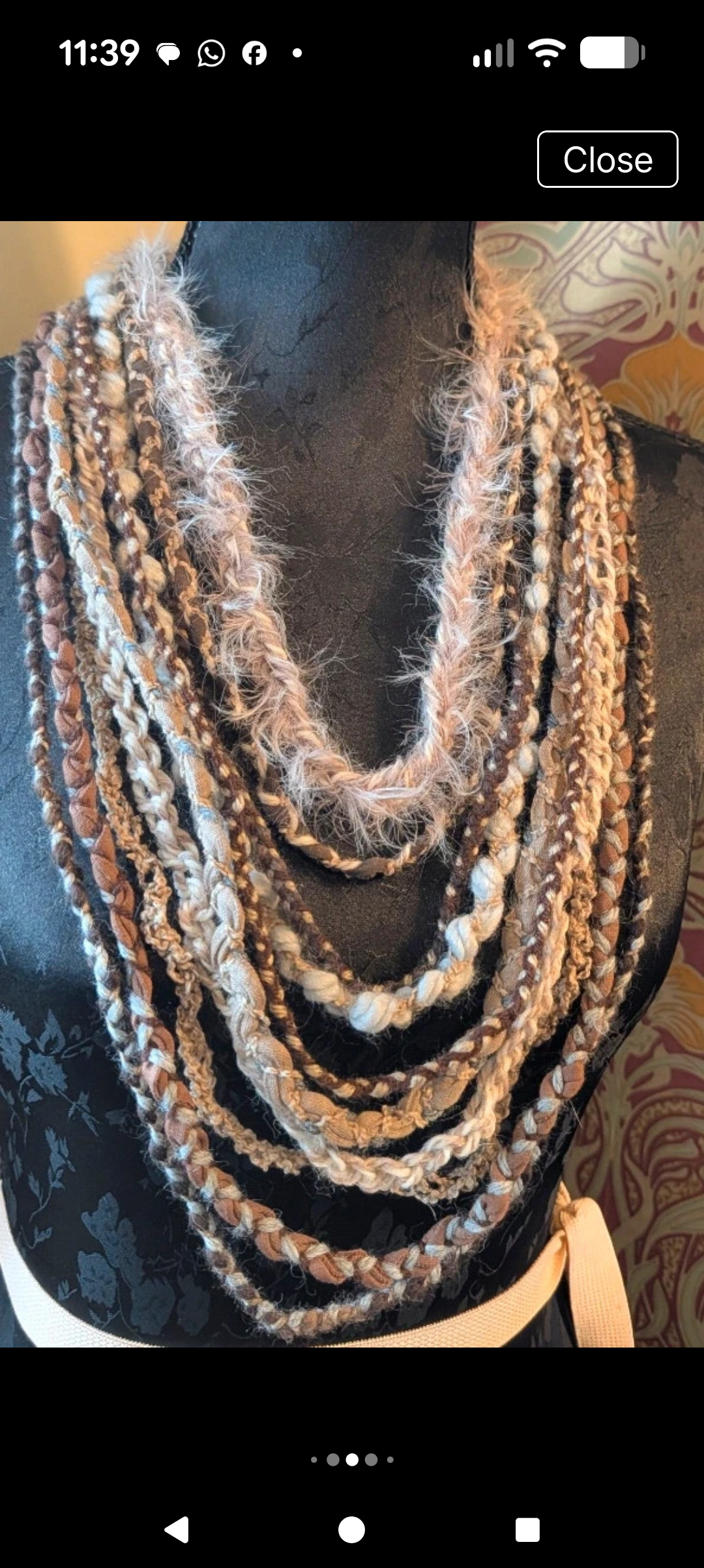 Viking Maiden, Viking Aesthetic Woven Necklace or Costume Accessory