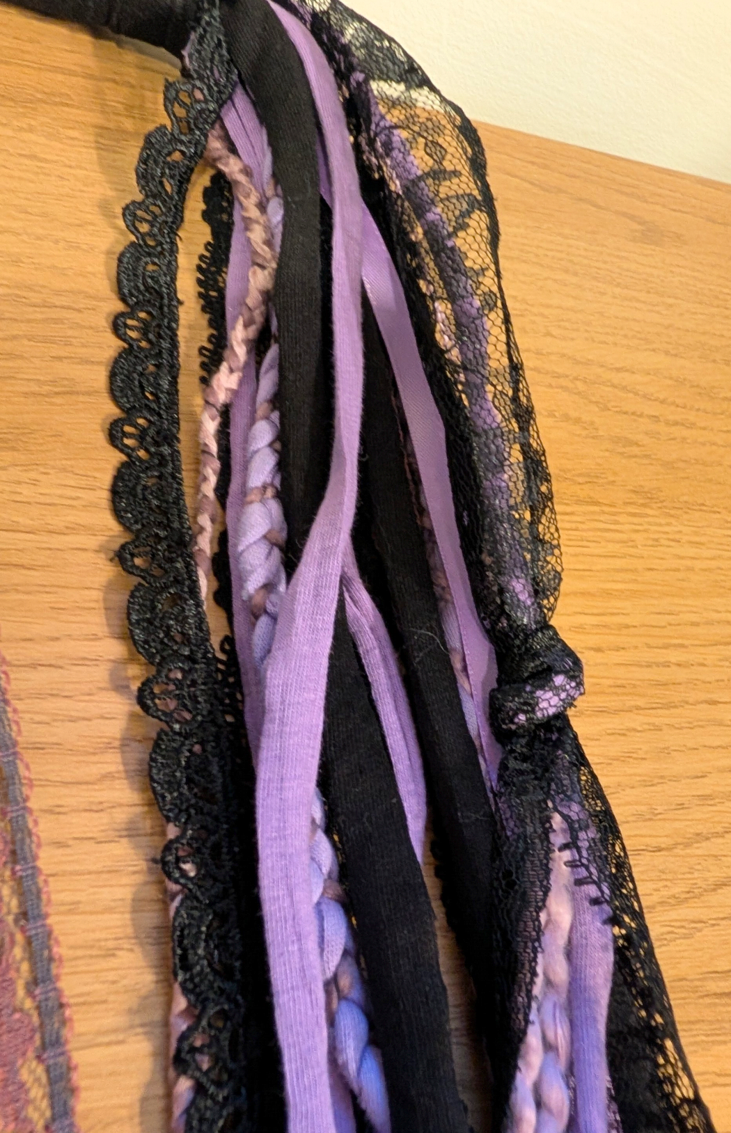 Whimsigoth Lilac, Vintage Style Handmade Fabric Necklace