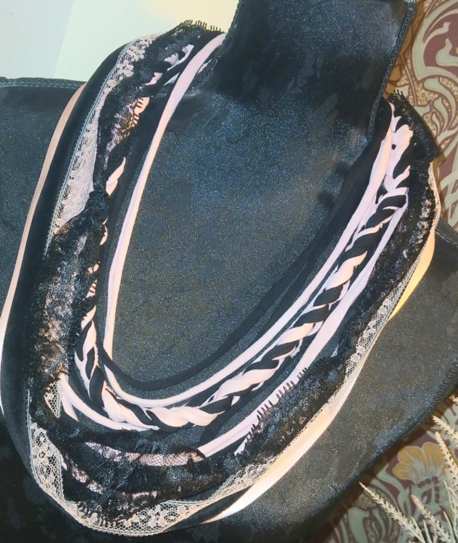 Morbidly Cute, Dollscore, Whimsigoth, Upcycled Infinity Scarf