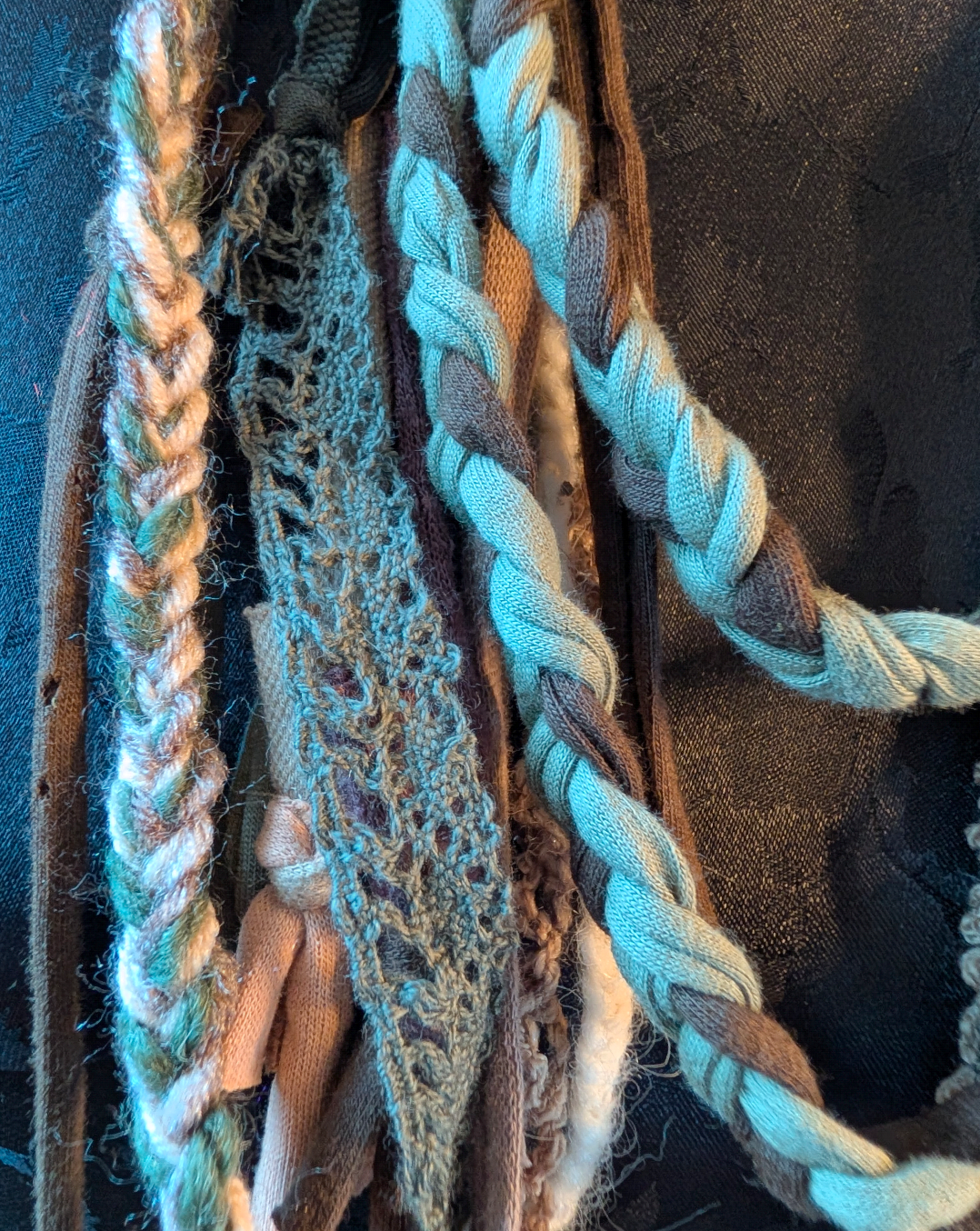 Hazel, Boho Grunge Style Fabric Necklace made from sustainably sourced materials