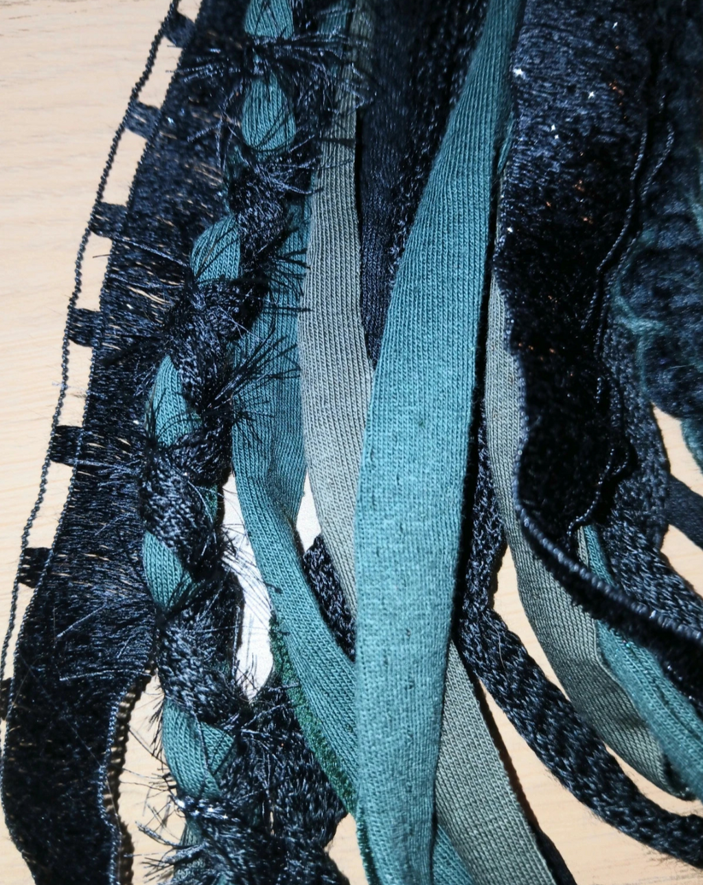 Starlit Forest, Wiitchy Boho Forestcore Fabric Necklace