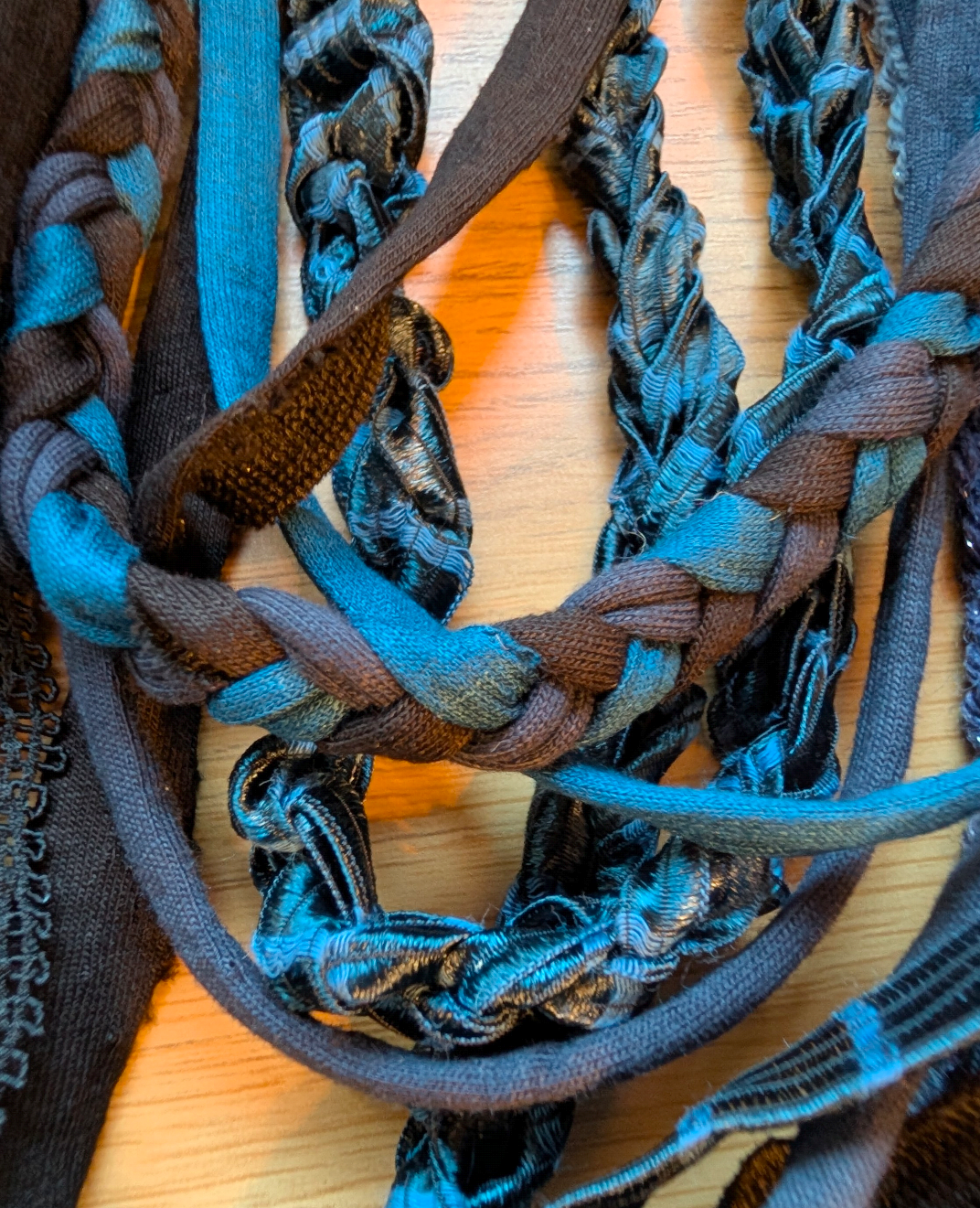 Midnight Graveyard Handmade Upcycled Whimsigoth Fabric Necklace