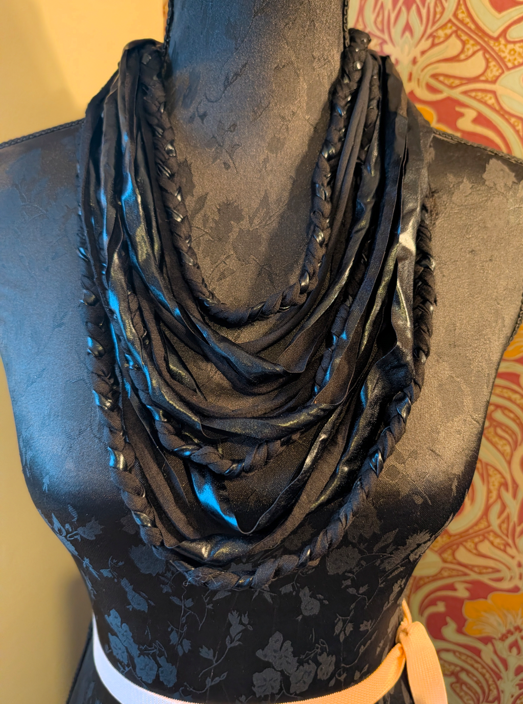 Lucretia, Handmade & Upcycled Gothic Style Infinity Scarf