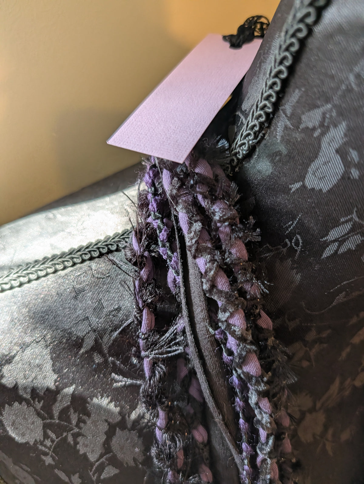 Belladonna, Beautiful Gothic Boho Style Fabric Necklace