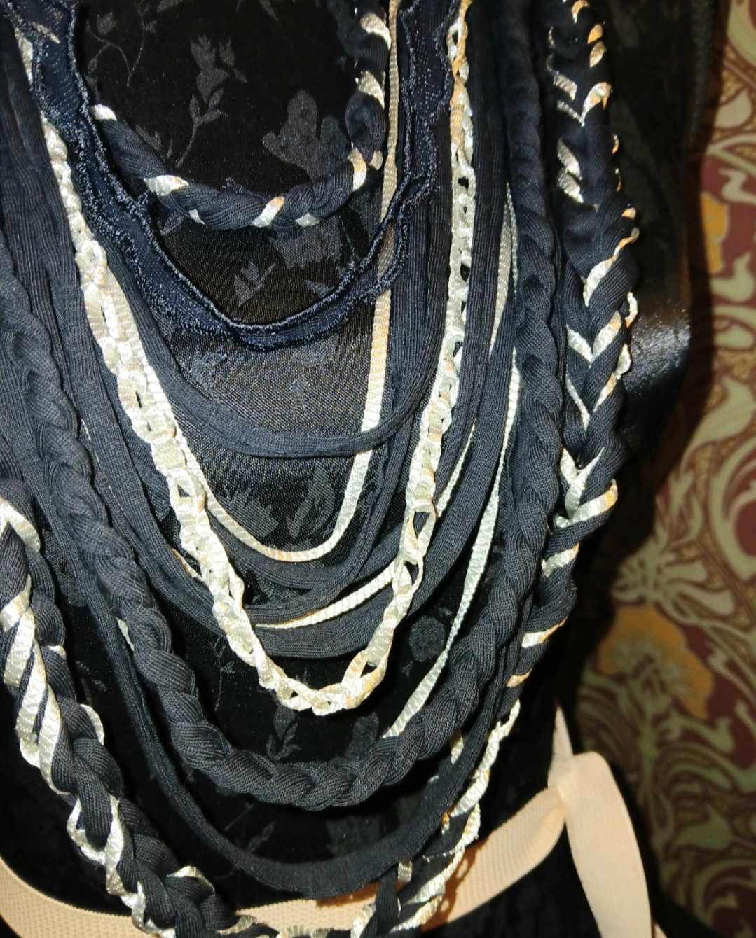 Lunar, Upcycled Fabric Necklace