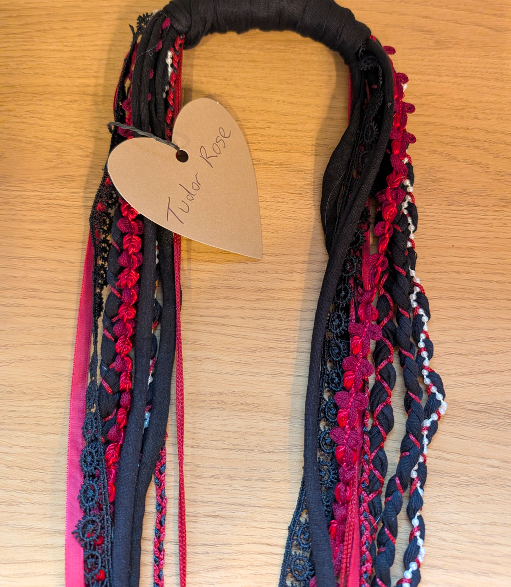 Tudor Rose, Handmade Upcycled Statement Piece