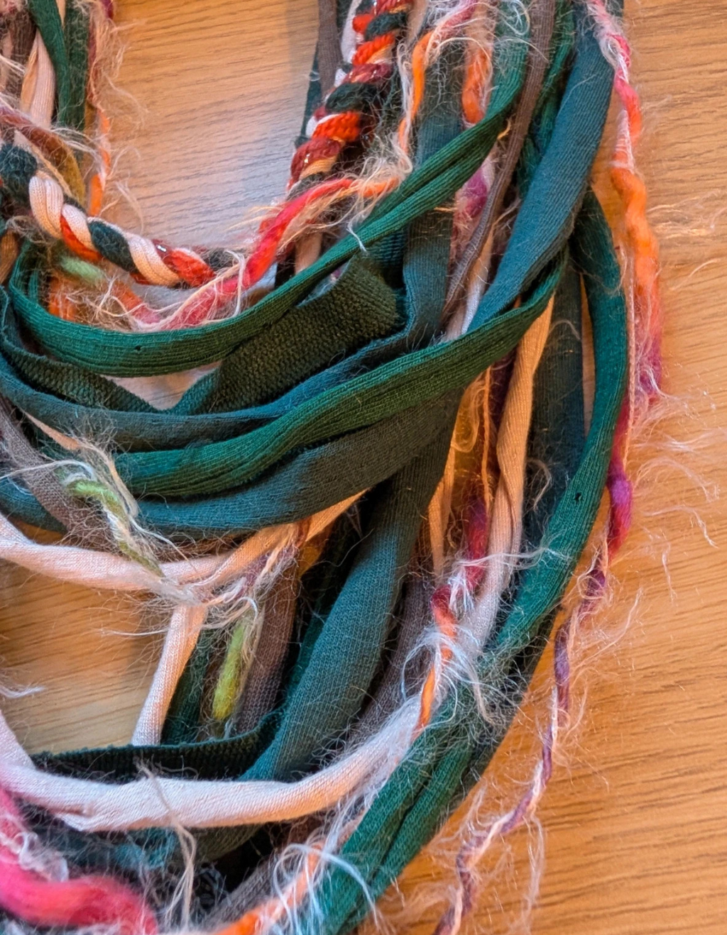 Dark Forest, Earthy handcrafted & rustic infinity scarf