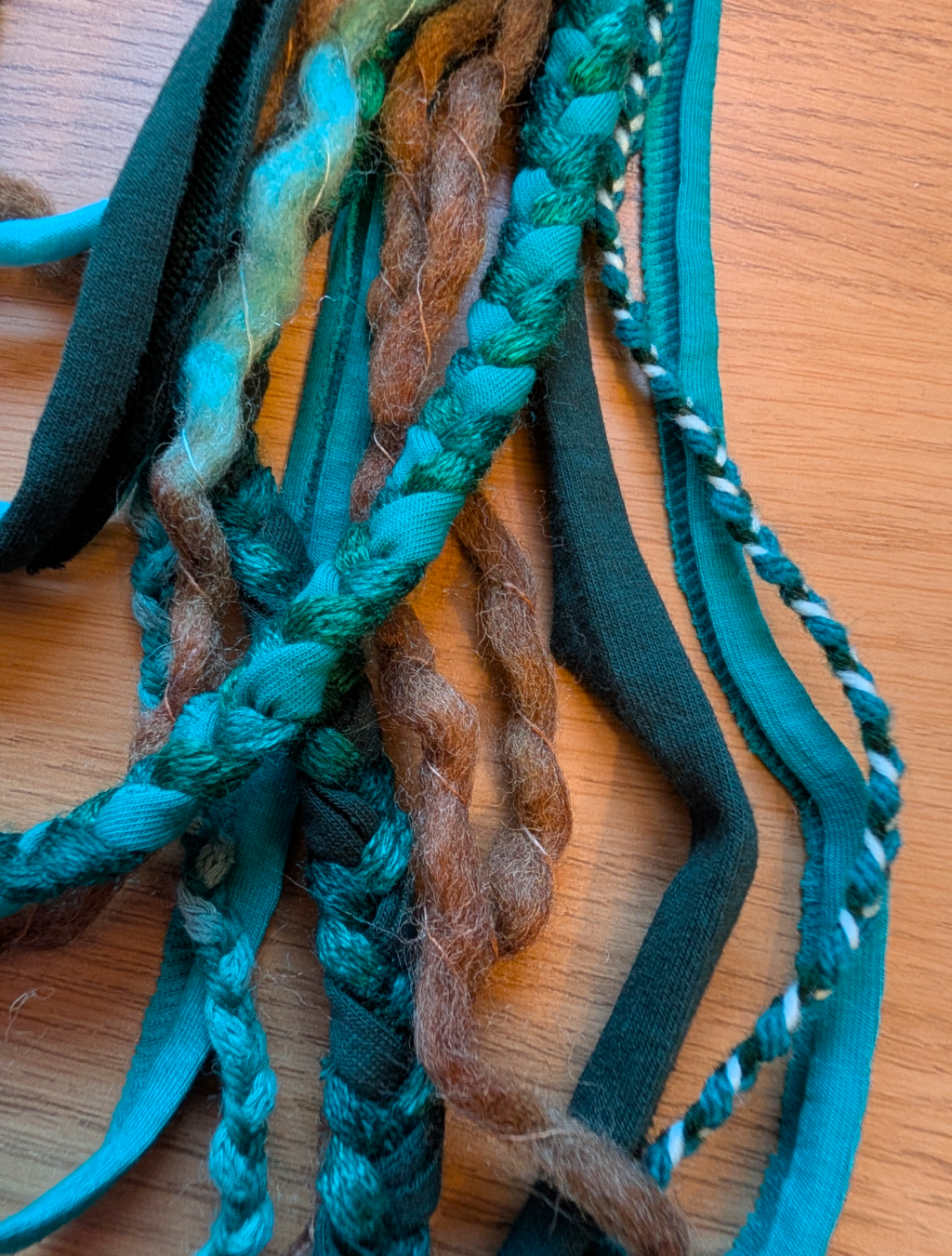 Sea breeze Upcycled Handmade Boho Style Scarf
