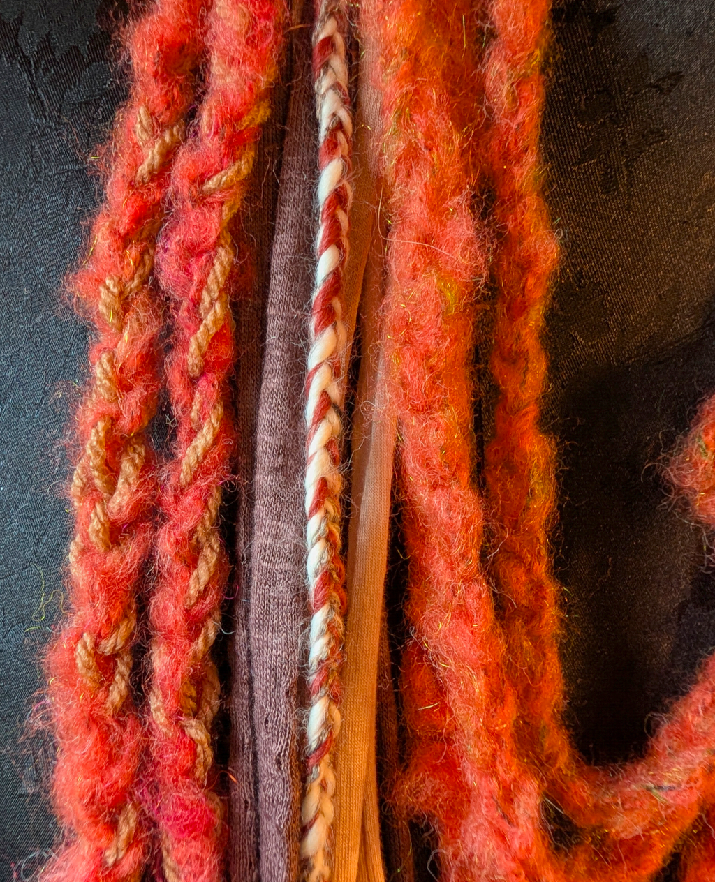 Vermilion, Bohemian Style Fabric Necklace