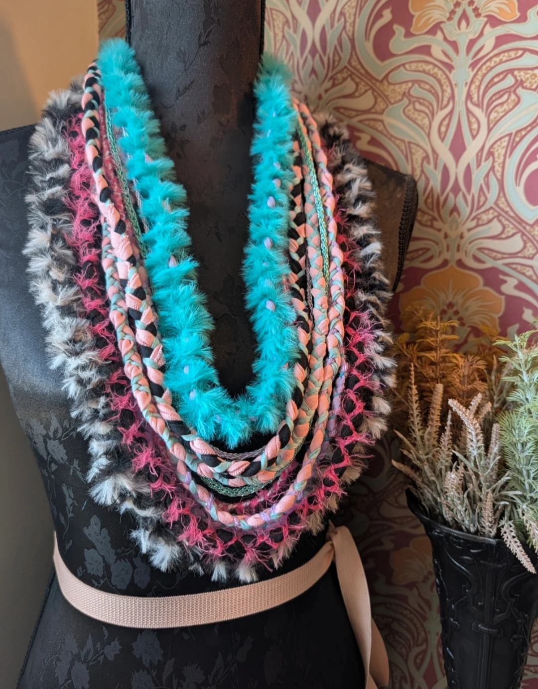 Boho Brights, Scenecore Anime Digicore aesthetic Infinity Scarf