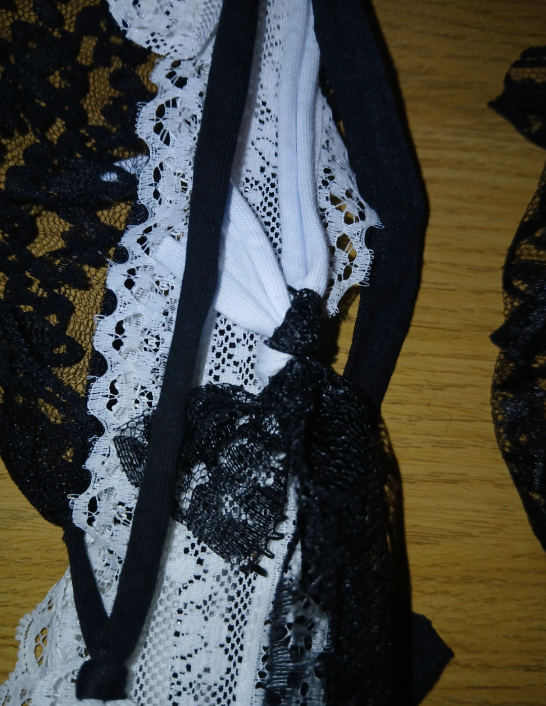 Scissorhands Monochrome, Gothic Multi-fabric, Upcycled Fabric necklace