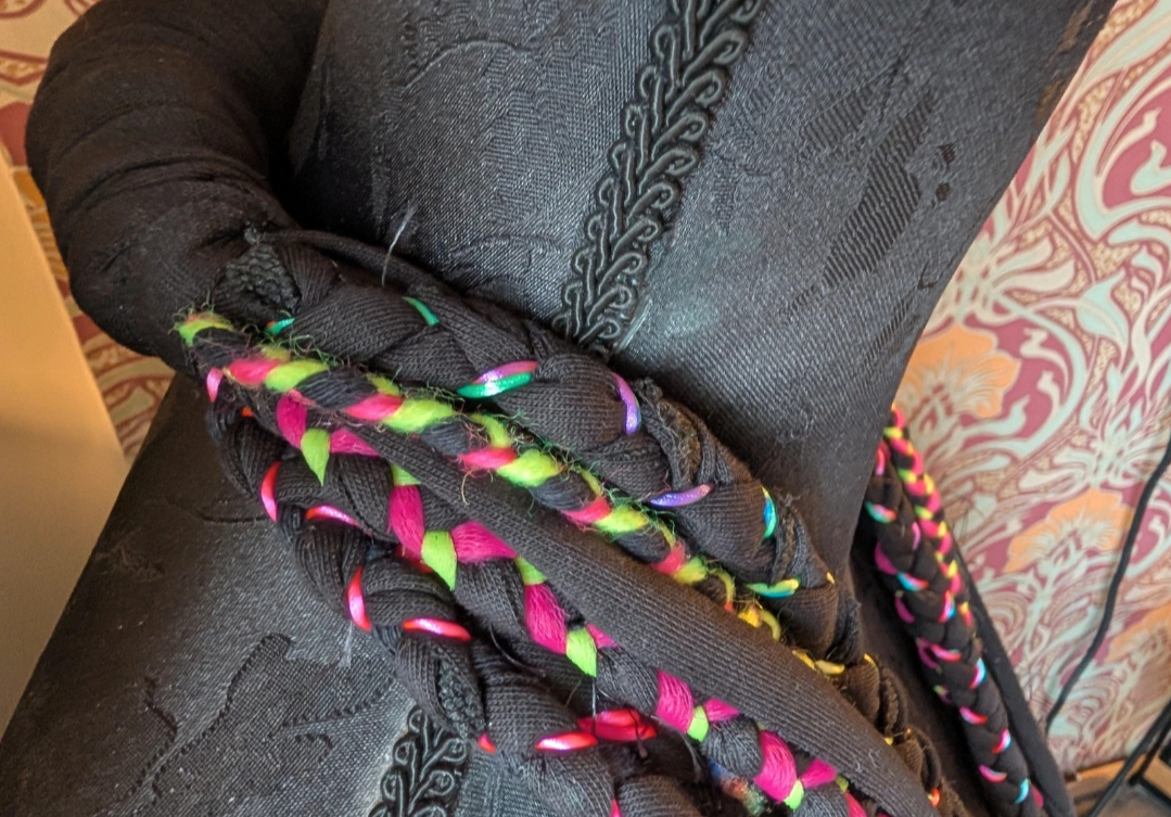 Neon Cyber Goth, Gothic Style Unisex Accessory Upcycled & Handmade