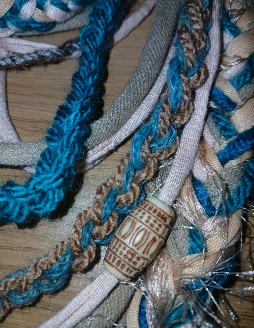 Bali Cove, Unique Upcycled Bohemian fabric necklace