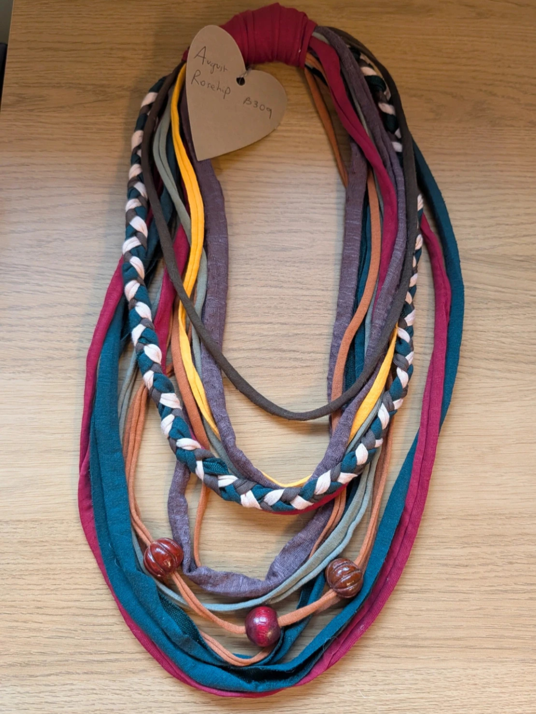 August Rosehip, Forestcore Indie, Nature inspired, Upcycled Infinity Scarf