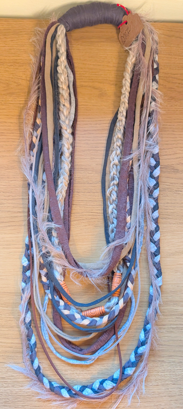 Norse Witch Unique Handmade Fabric Necklace