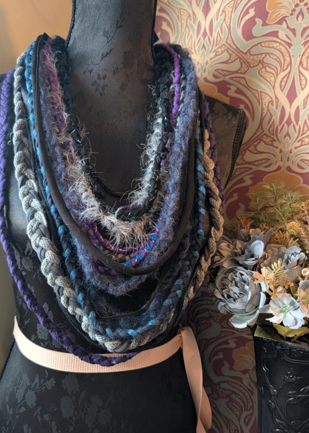 Tempest Witch Boho Witchy Style Fabric Necklace