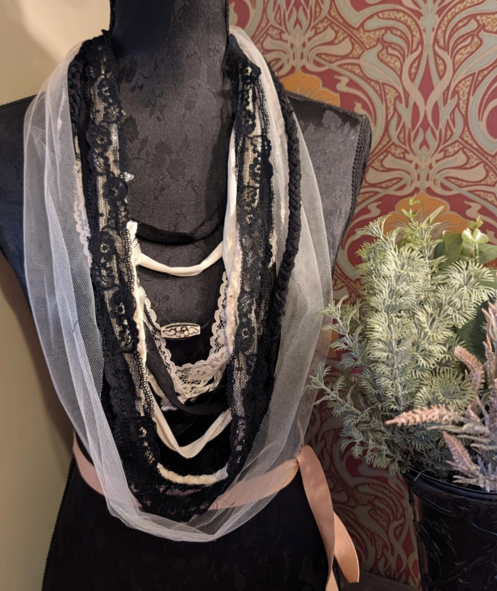 Haunting, a Gothic Vampire Inspired Design, handmade, upcycled & unique