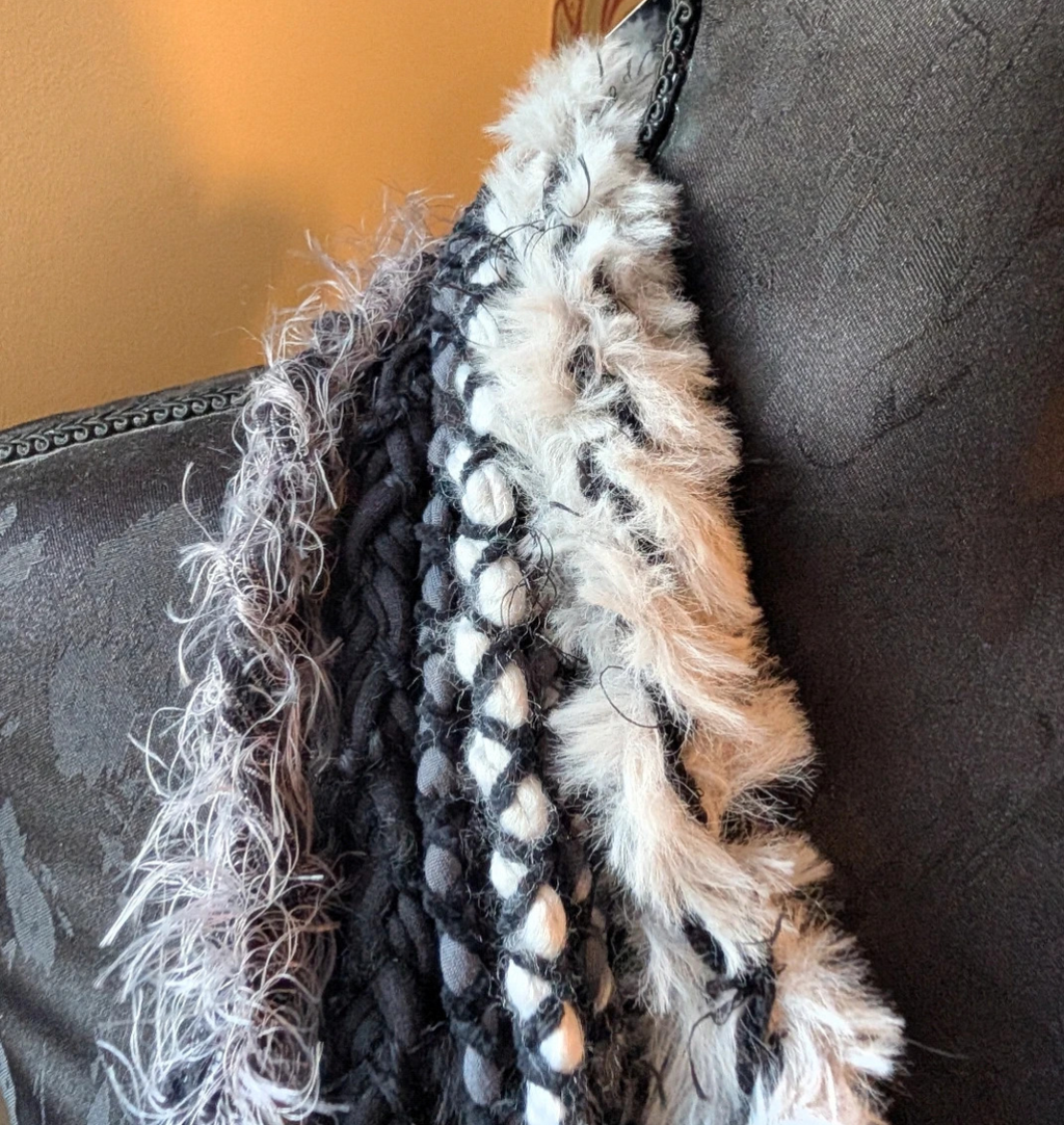 Men's Viking Jackdaw accessory/costume/ceremonial statement piece infinity scarf/necklace