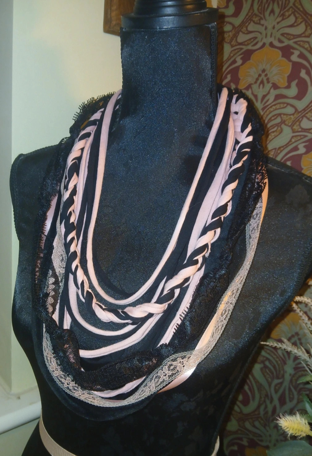 Morbidly Cute, Dollscore, Whimsigoth, Upcycled Infinity Scarf