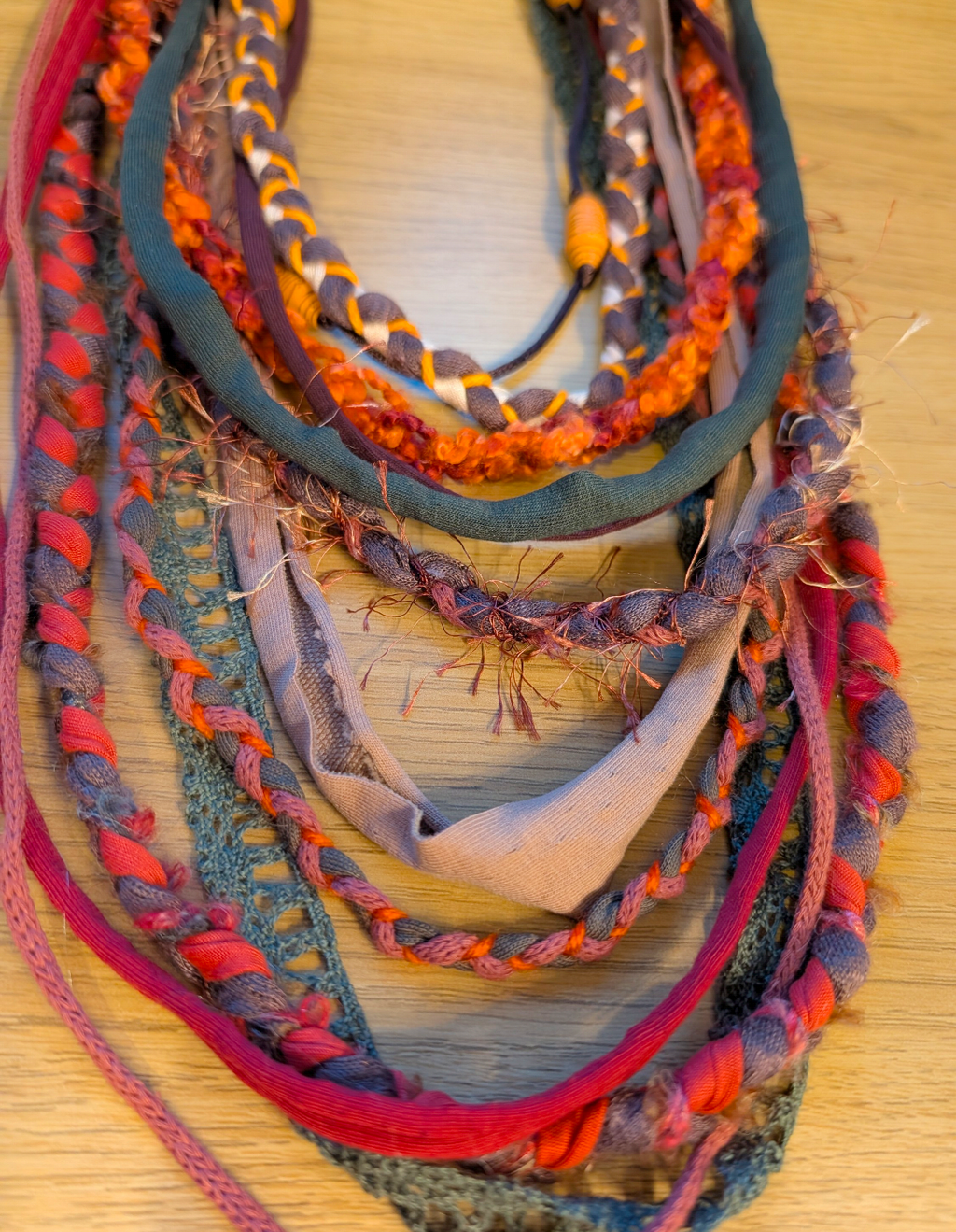 Forest Jewels, Indie/Boho Style Handcrafted Infinity Scarf