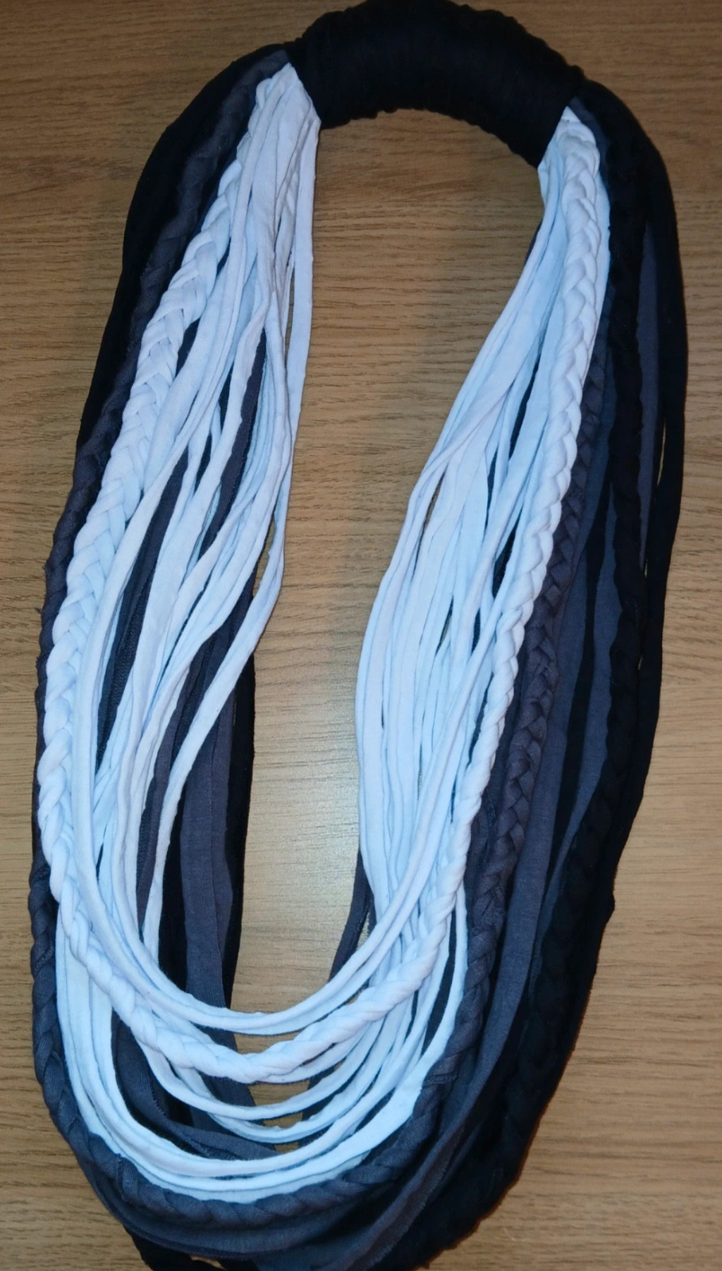 Ghostcore, Vegan Gothic Upcycled Infinity Scarf