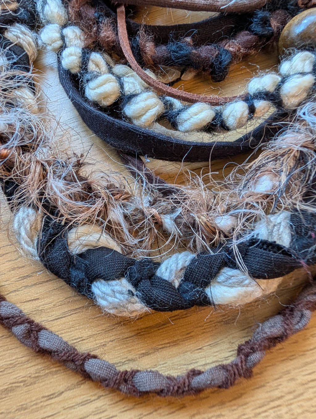 Viking Ragnor, Men's layered fabric scarf for Viking costume