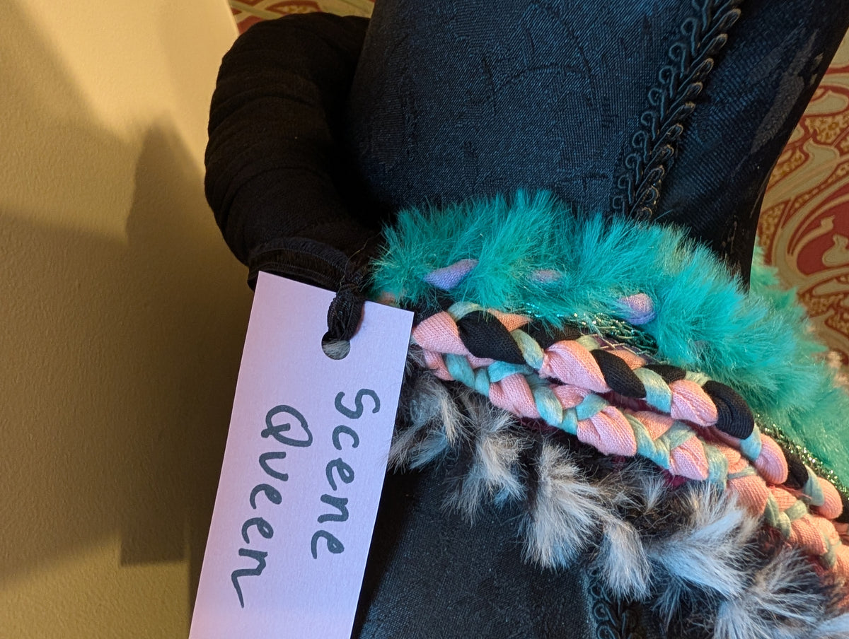 Bright & Bold Fashion Accessory: Scene Queen, layered fabric scarf/necklace, handmade & eco-conscious item